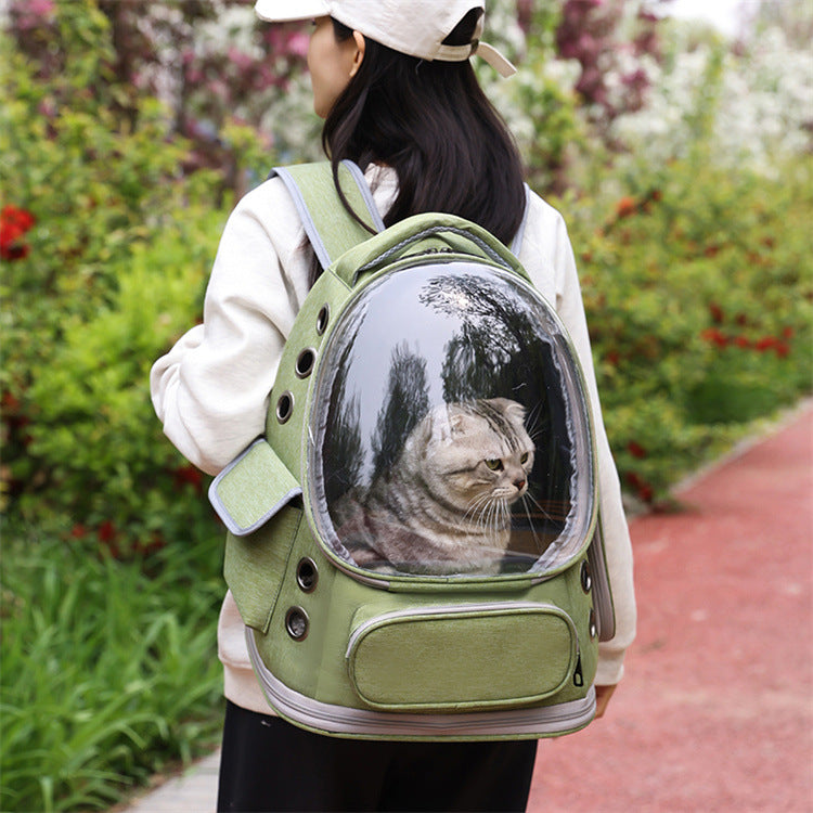 Transparent Space Capsule Portable Pet Backpack Carrier Diaper Bag