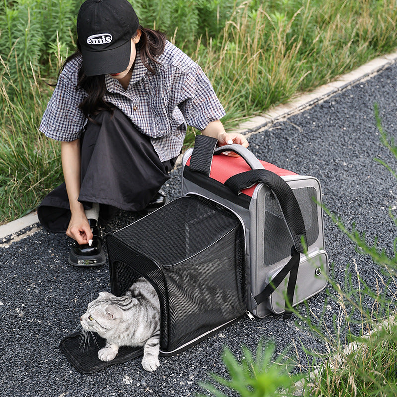 Portable Expandable Pet Backpack Large Capacity Diaper Bag