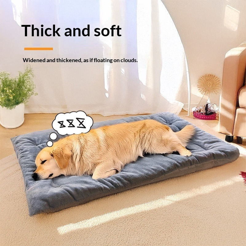 Winter Fleece Large Dog Kennel Bed Mat