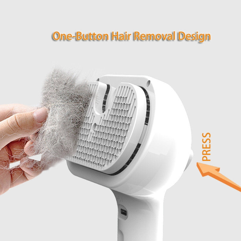 Pet Self Cleaning Grooming Hair Removal Comb With Mist Humidifier Tool