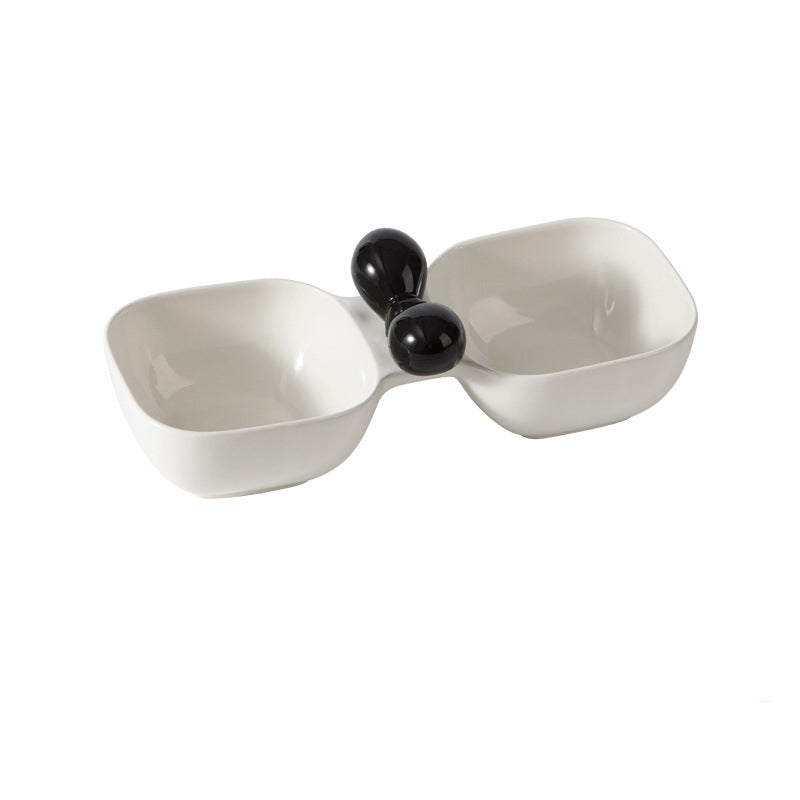 Ceramic Dual Pet Food And Water Bowl Set