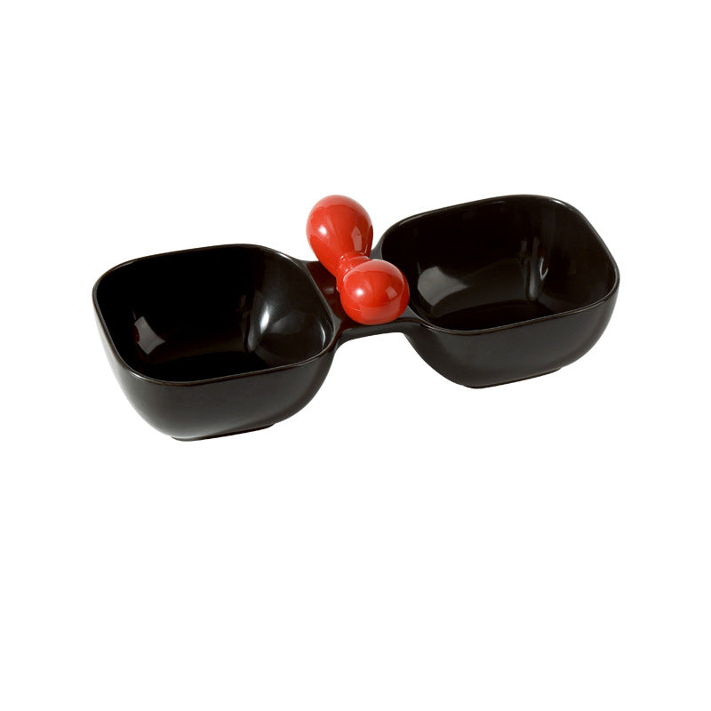 Ceramic Dual Pet Food And Water Bowl Set