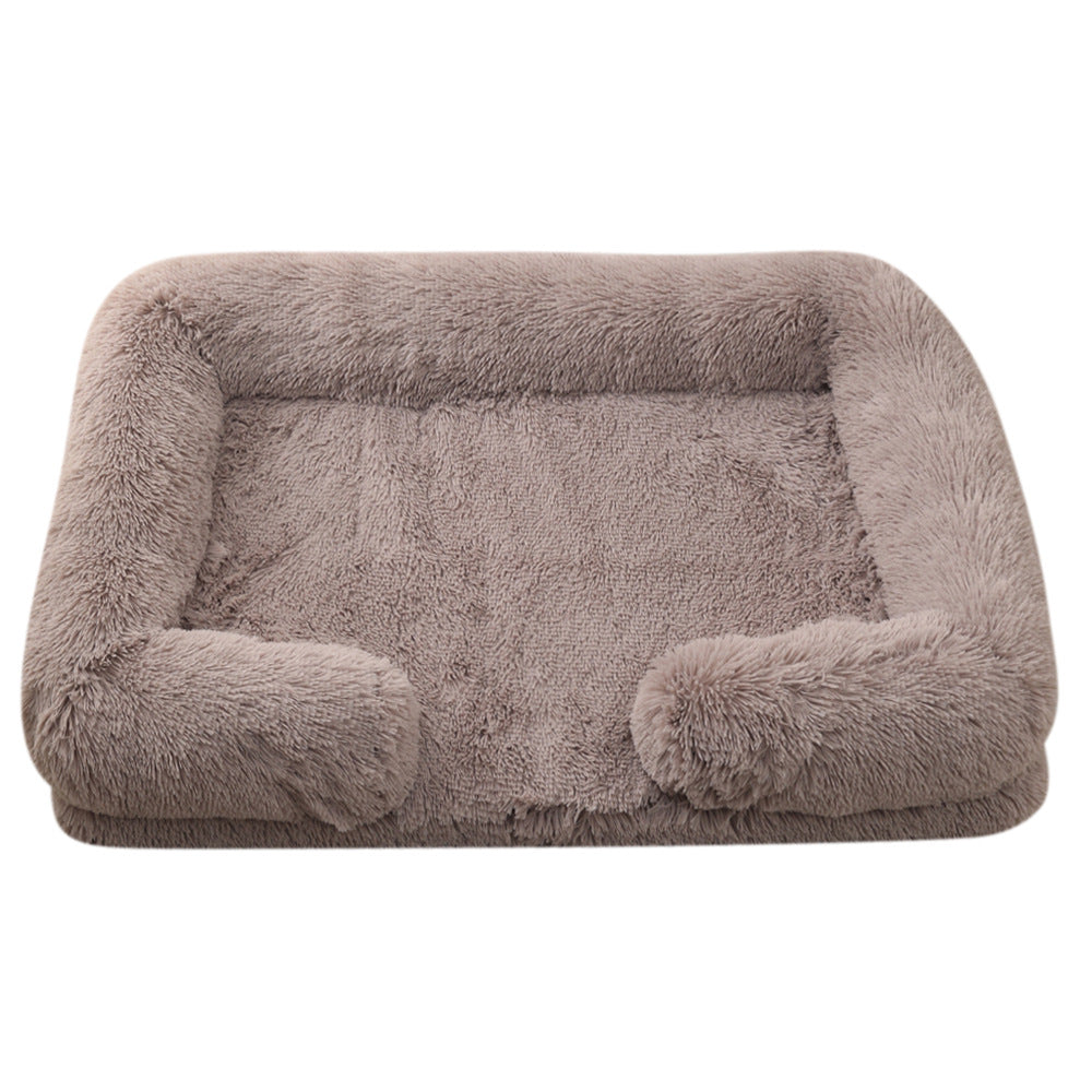 Plush Round Winter Pet Bed Soft Donut Nest