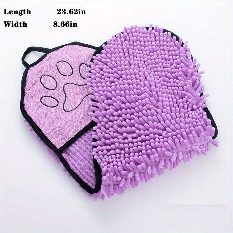 Pet Microfiber Quick Dry Absorbent Bath Towel With Hand Pockets