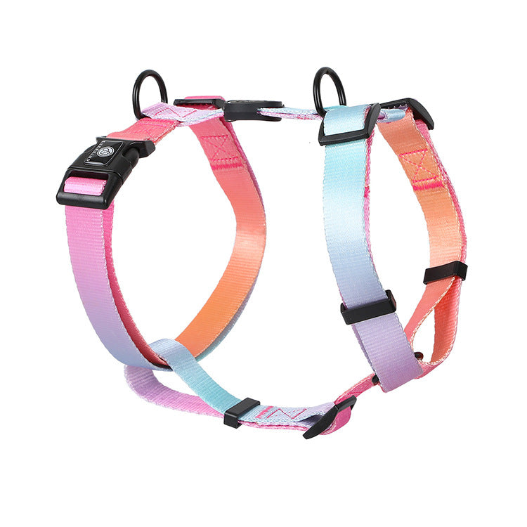 Gradient Color Pet Chest Strap Harness For Control