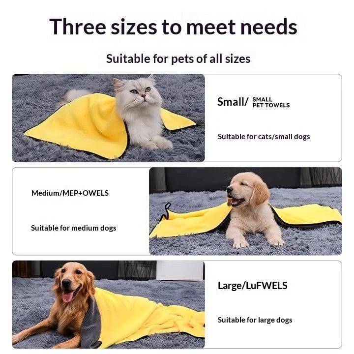 Pet Super Absorbent Quick Dry Bath Towel For Pets