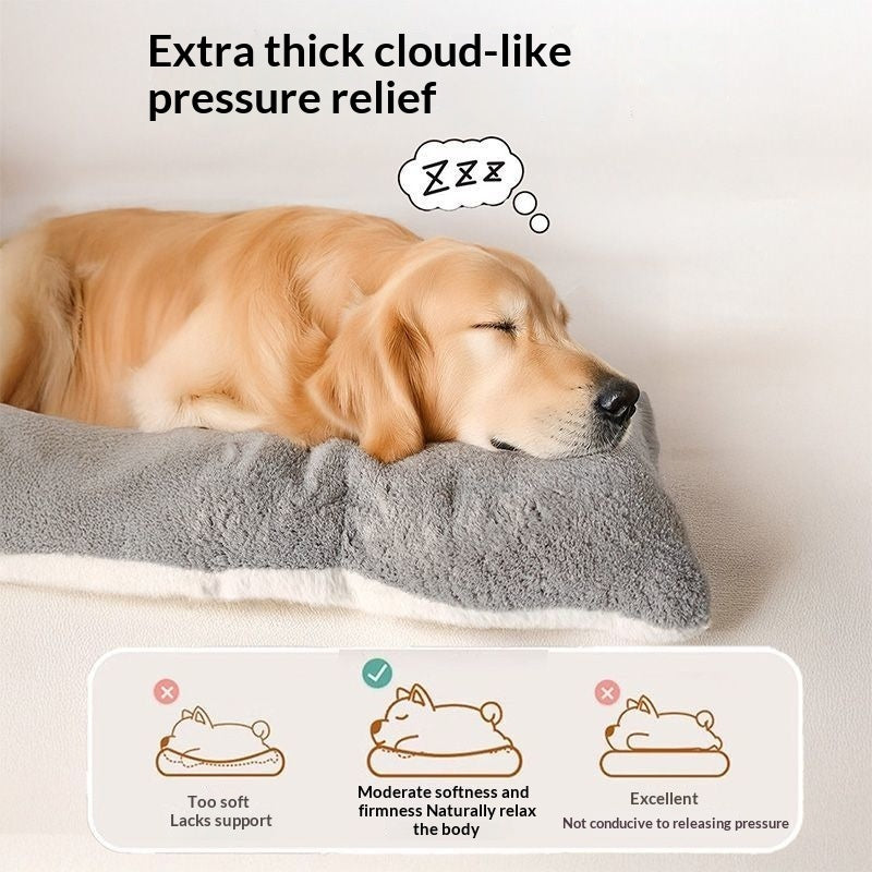 Winter Fleece Large Dog Kennel Bed Mat
