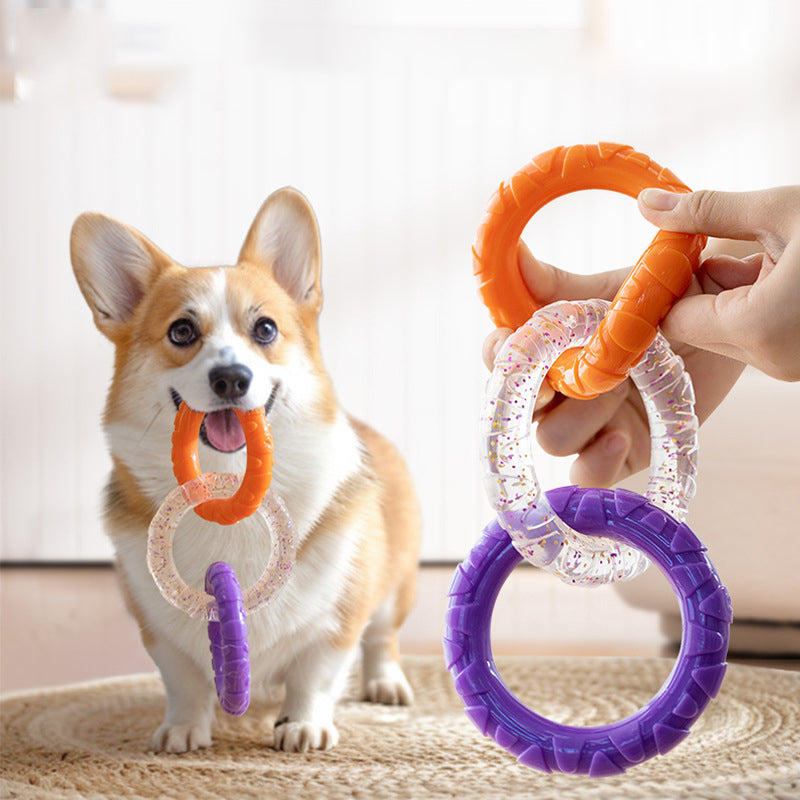 Floating Flying Disc Pet Training Ring Interactive Chew Toy