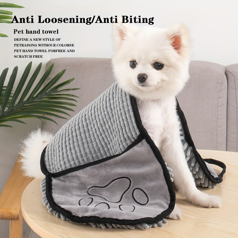 Pet Microfiber Quick Dry Absorbent Bath Towel With Hand Pockets