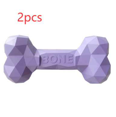 Bite Resistant Rubber Bone Pet Toy For Teeth Grinding