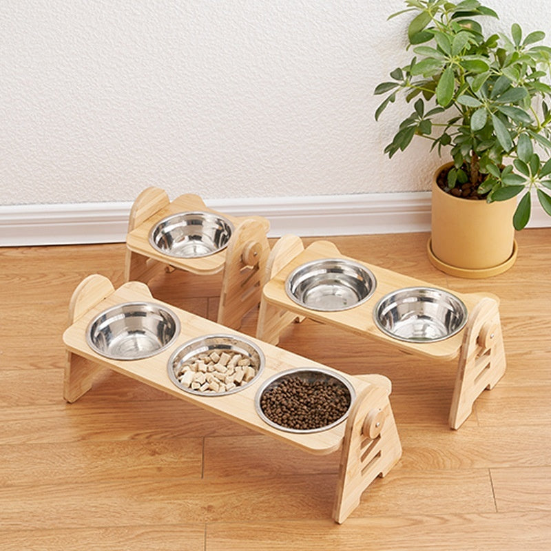 Oblique Mouth Pet Cervical Support Drinking Bowl