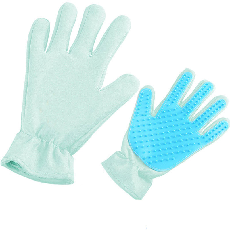 Pet Bathing Gloves Five Finger Massage Hair Removal Cleaning Mitt