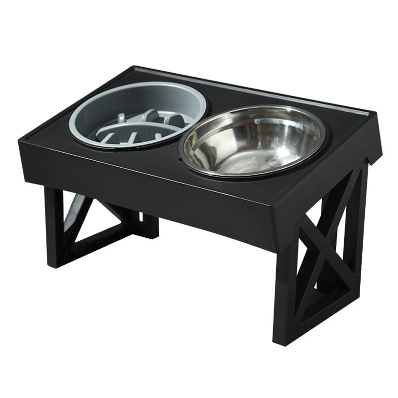 Adjustable Elevated Stainless Steel Anti Choke Pet Slow Feeder Bowl