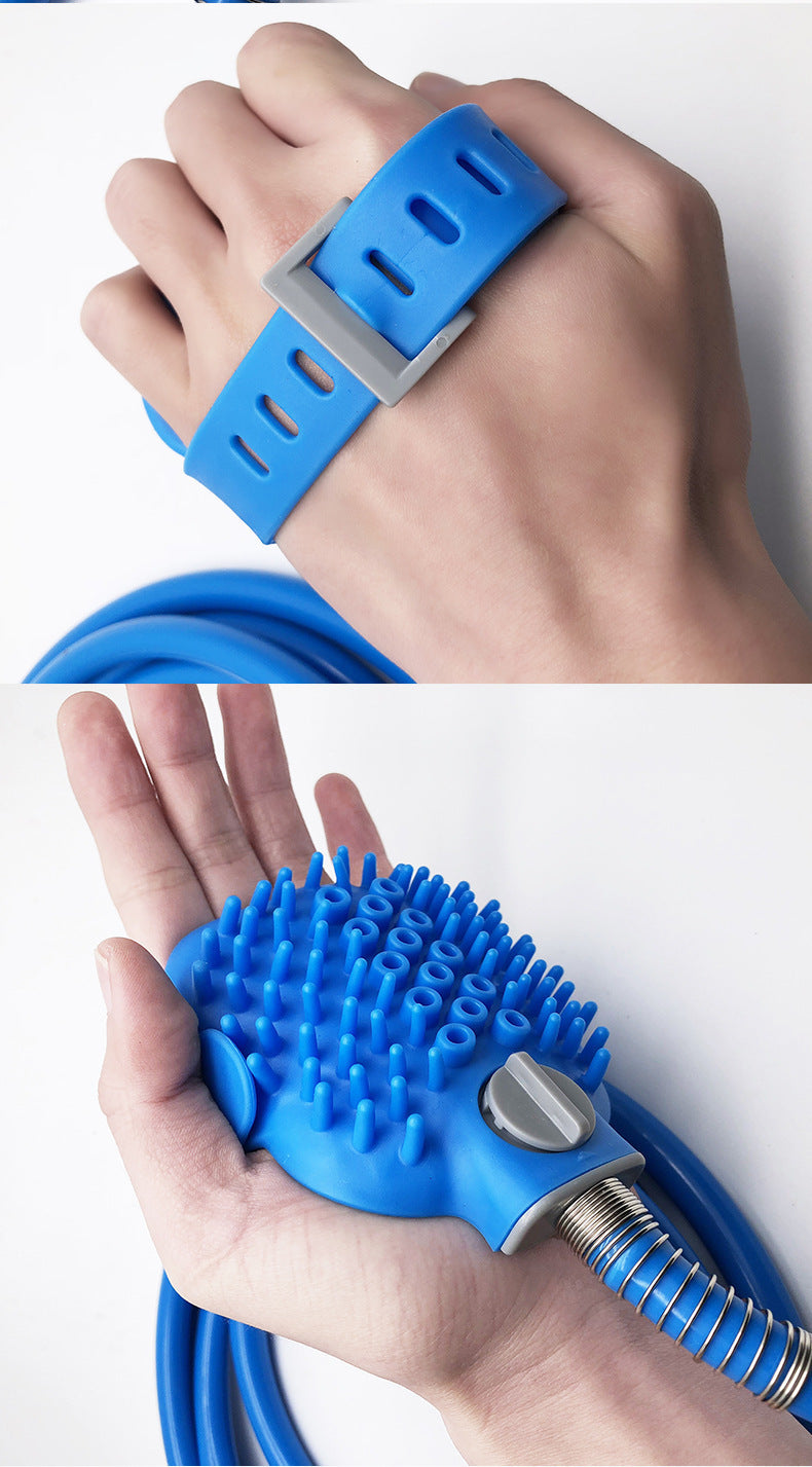 Pet Silicone Bathing Gloves Shower Massage Brush Nozzle Tool