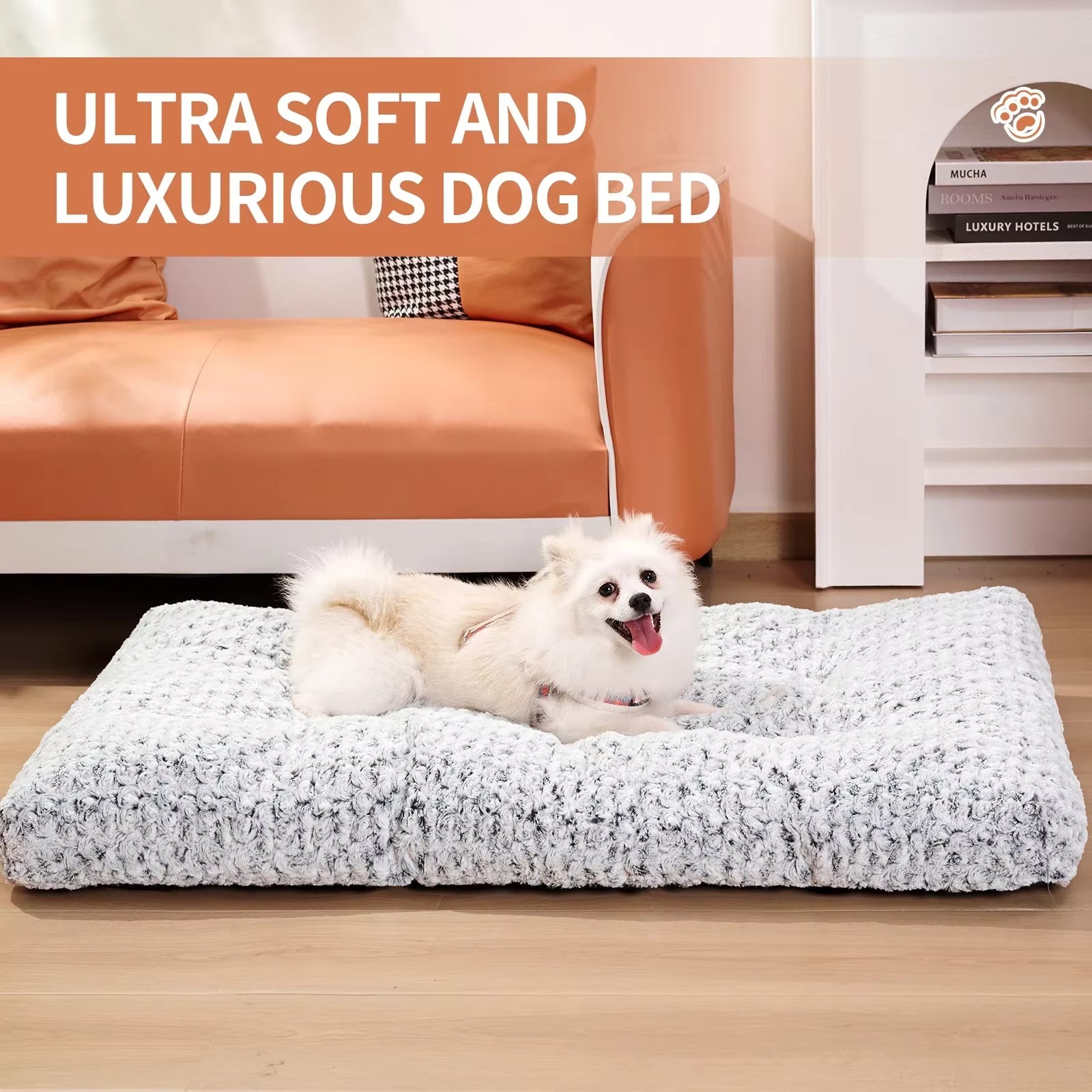 Washable Plush Anti-Slip Dog Bed Mat