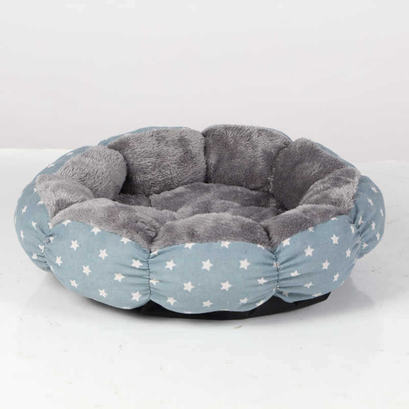 Calming Fluffy Donut Pet Bed Round Soft Nest Bed