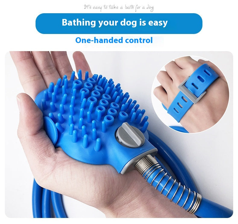 Pet Silicone Bathing Gloves Shower Massage Brush Nozzle Tool