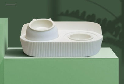 Ceramic Elevated Pet Food Bowl For Cervical Support