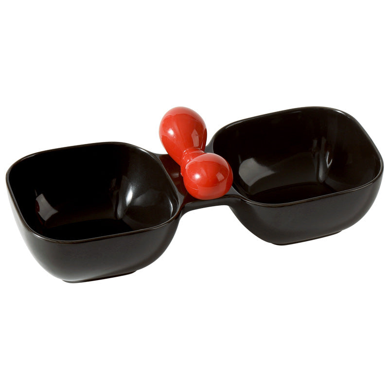 Ceramic Dual Pet Food And Water Bowl Set