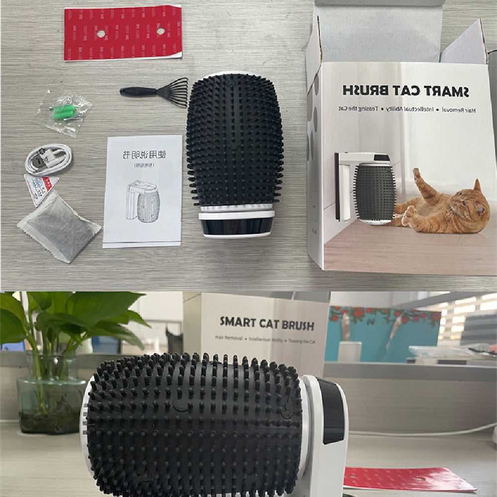 Automatic Pet Self Grooming Wall Corner Brush Soft Scratcher Tool