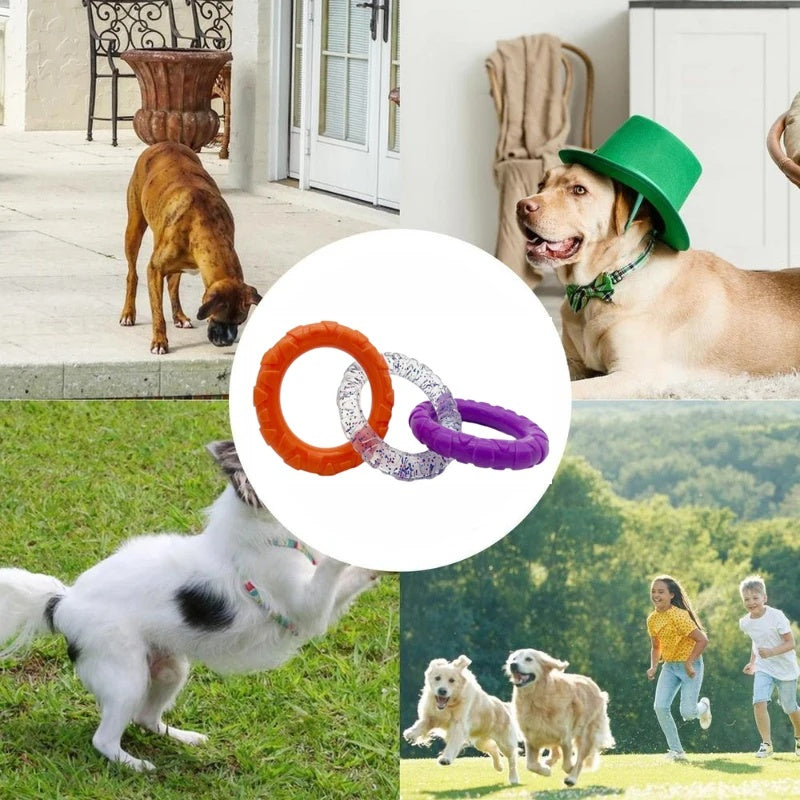 Floating Flying Disc Pet Training Ring Interactive Chew Toy