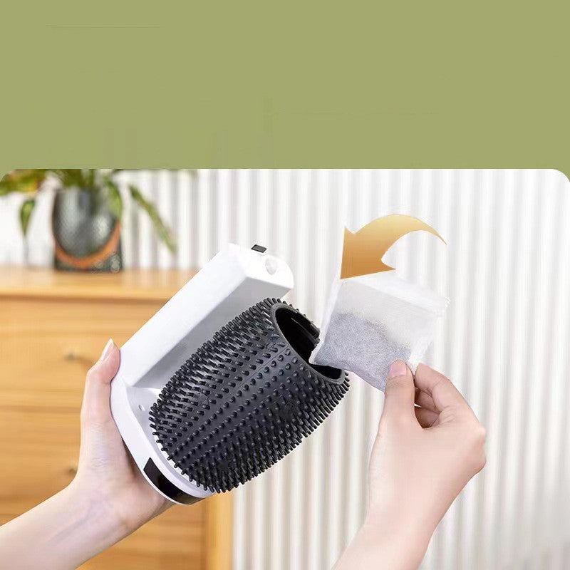 Automatic Pet Self Grooming Wall Corner Brush Soft Scratcher Tool