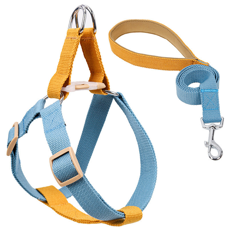 Color Pet Drawstring Vest Style Leash Harness For Control