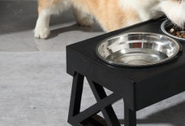 Adjustable Elevated Stainless Steel Anti Choke Pet Slow Feeder Bowl