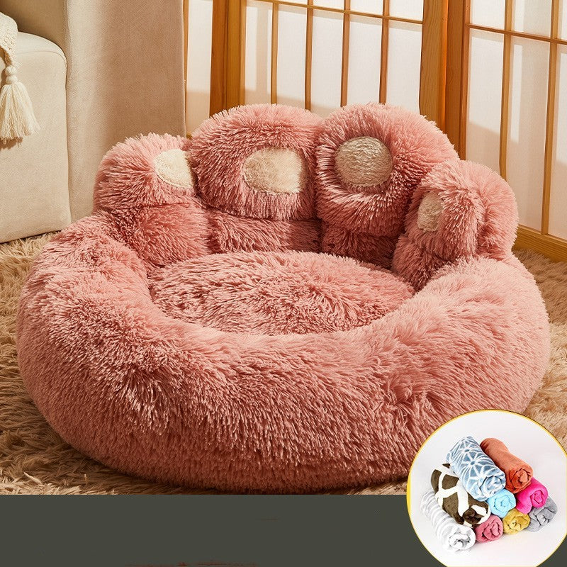 Fleece-Lined Large Dog Sofa Bed Mattress