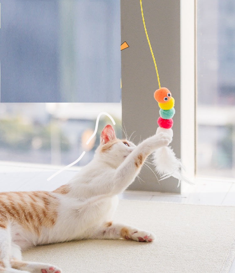 Telescopic Hanging Interactive Pet Toy With Rope Mouse