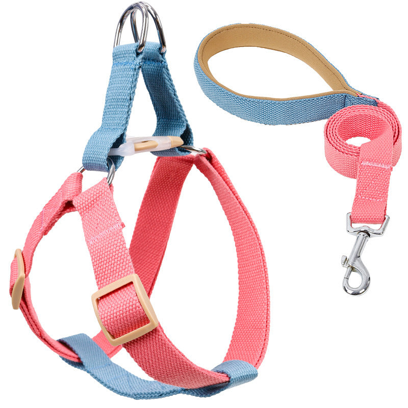 Color Pet Drawstring Vest Style Leash Harness For Control