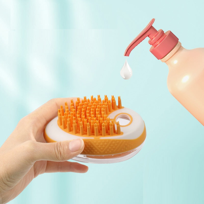 Pet 2 in 1 Silicone Bath Massage Grooming Comb Shower Brush