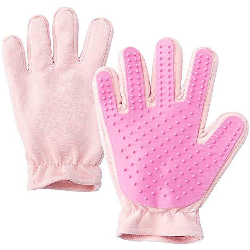 Pet Bathing Gloves Five Finger Massage Hair Removal Cleaning Mitt