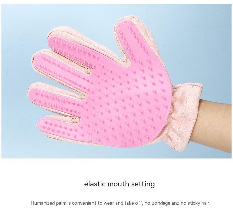 Pet Bathing Gloves Five Finger Massage Hair Removal Cleaning Mitt