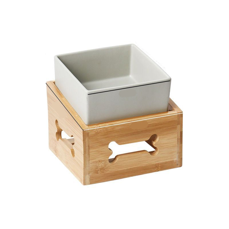 Large Capacity High Stand Ceramic Pet Bowl