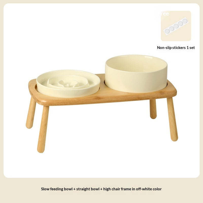Ceramic Slow Feeding Anti Choke Pet Feeder Bowl