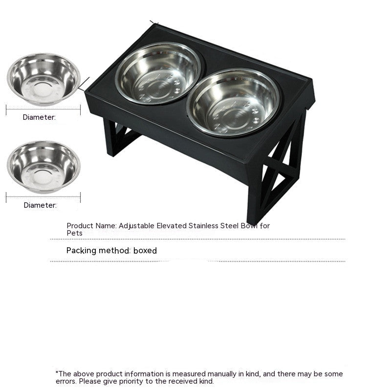 Adjustable Elevated Stainless Steel Anti Choke Pet Slow Feeder Bowl