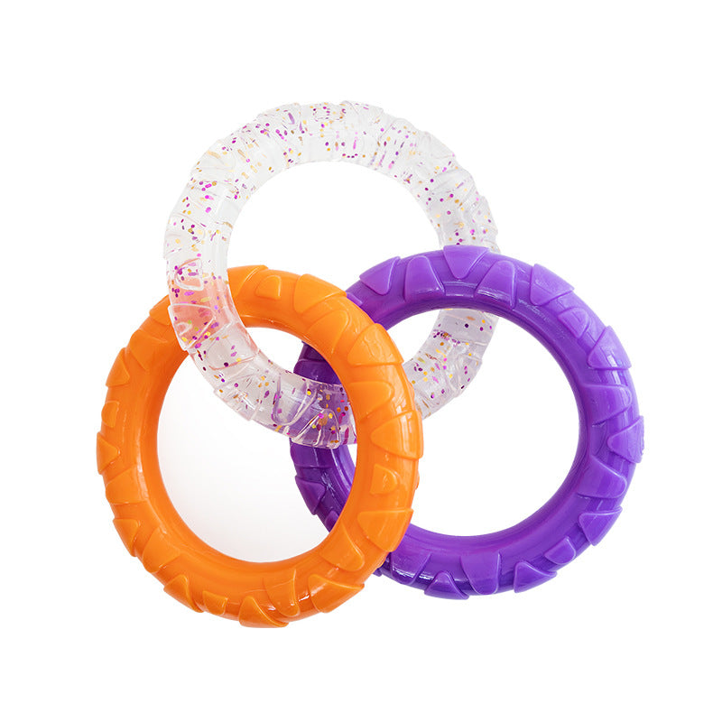 Floating Flying Disc Pet Training Ring Interactive Chew Toy