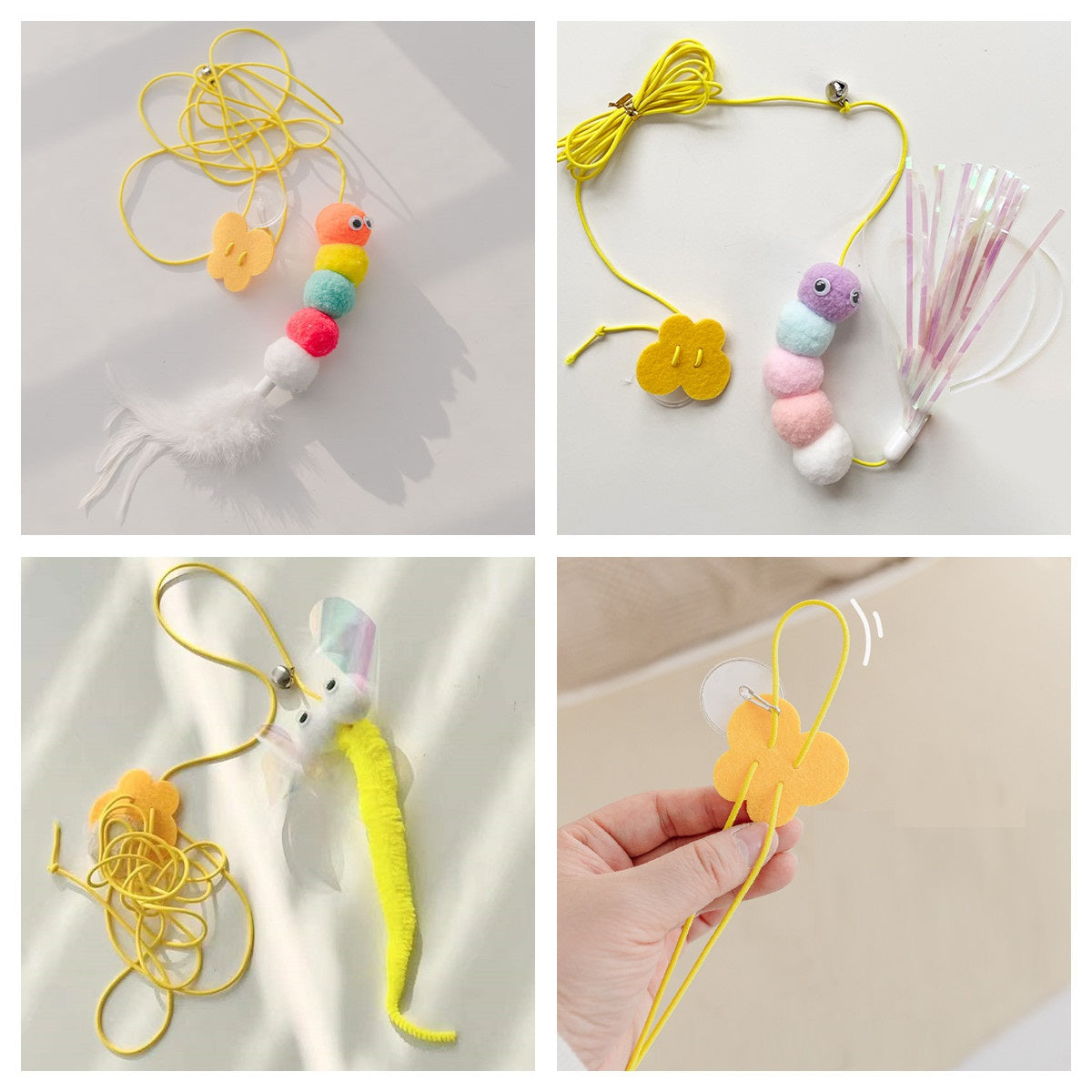 Telescopic Hanging Interactive Pet Toy With Rope Mouse