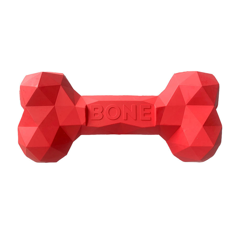 Bite Resistant Rubber Bone Pet Toy For Teeth Grinding