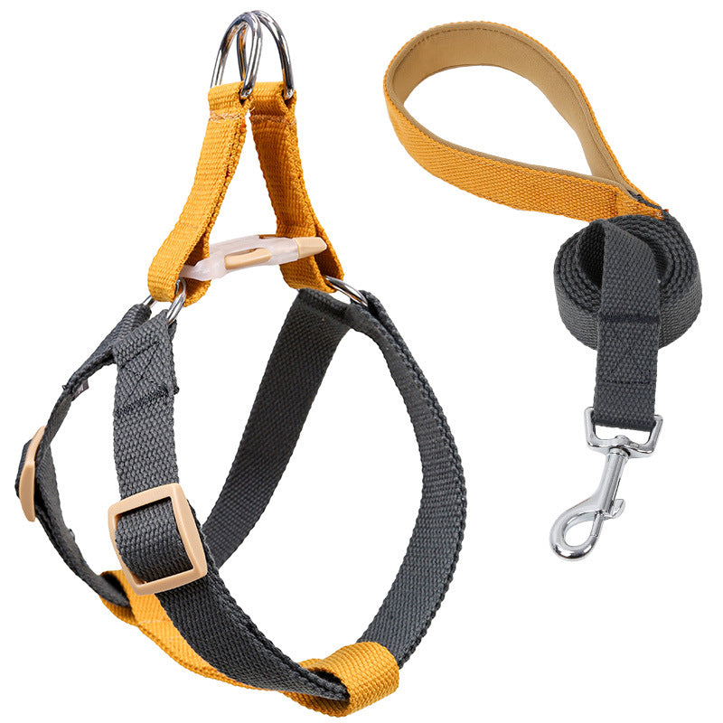Color Pet Drawstring Vest Style Leash Harness For Control
