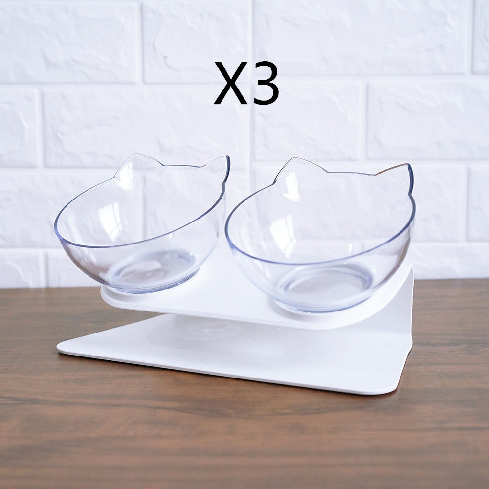 Non Slip Double Raised Pet Feeding Bowl Stand
