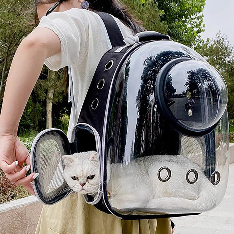 Transparent Breathable Large Capacity Pet Backpack Carrier Bag