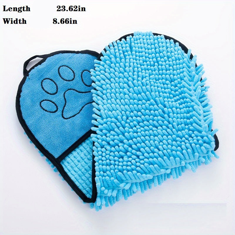 Pet Microfiber Quick Dry Absorbent Bath Towel With Hand Pockets