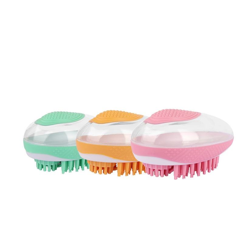Pet 2 in 1 Silicone Bath Massage Grooming Comb Shower Brush