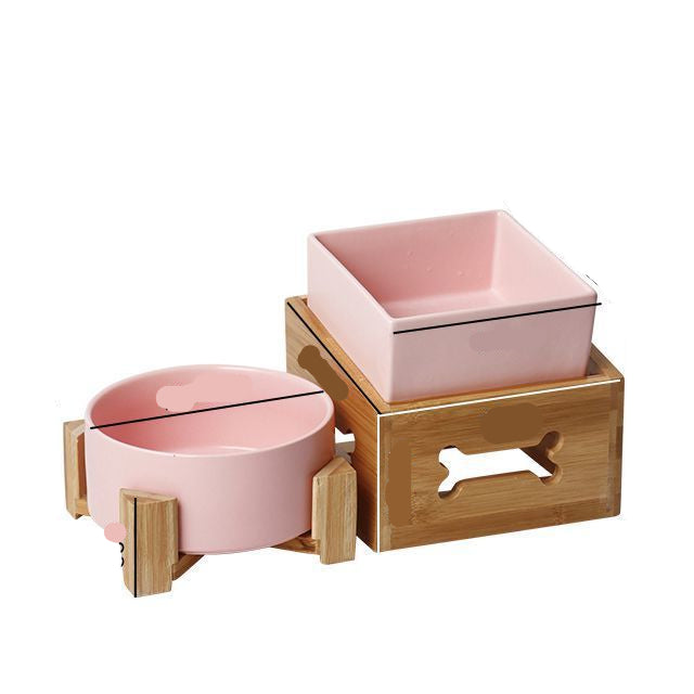Large Capacity High Stand Ceramic Pet Bowl