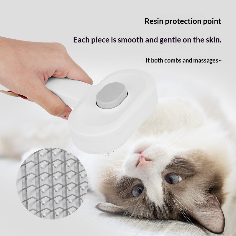 Pet Grooming Brush All In One Massage Comb For Fur Removal And Detangling