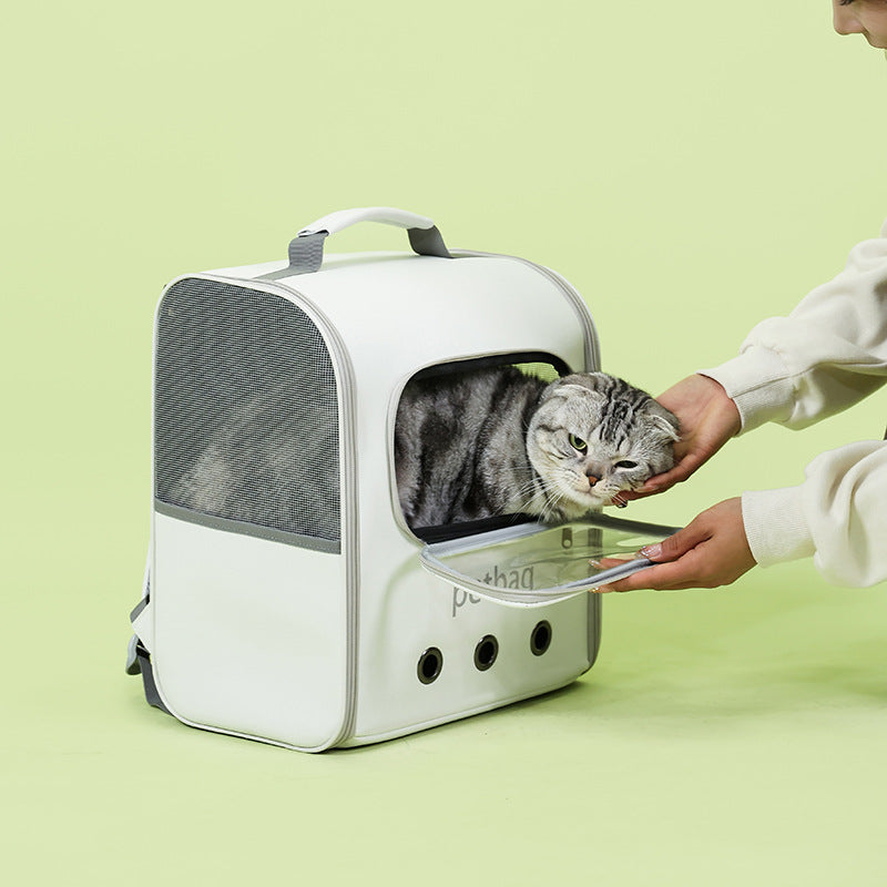Large Capacity Portable Pet Backpack Transparent Window Carrier