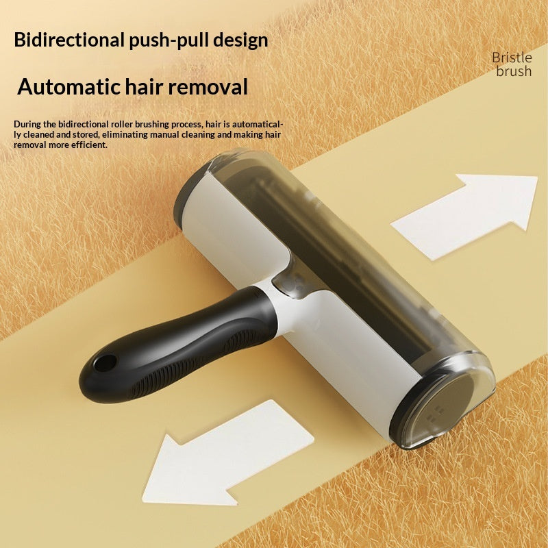 Pet Grooming Brush With Cleaning Roller For Removing Fur